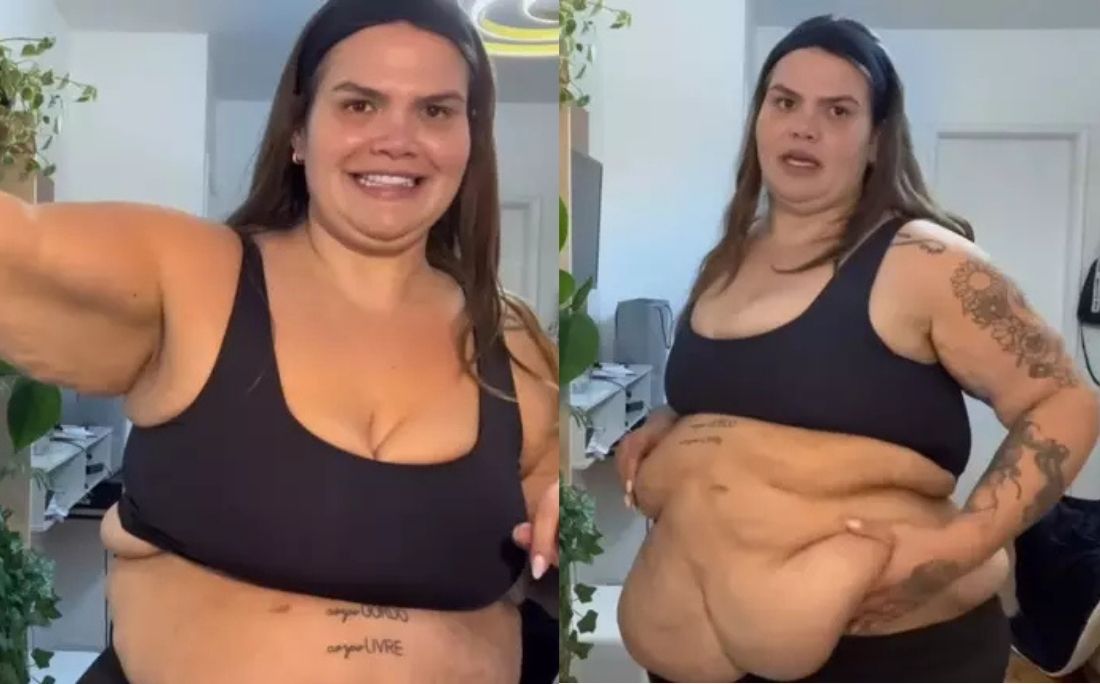 Thais Carla fala sobre o corpo após perder 75 kg por Reprodução