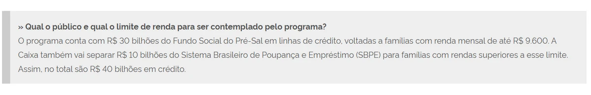 Dúvidas sobre o Reforma Casa Brasil por Reprodução