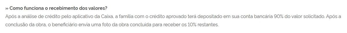 Dúvidas sobre o Reforma Casa Brasil por Reprodução