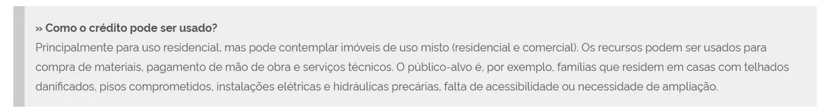 Dúvidas sobre o Reforma Casa Brasil por Reprodução