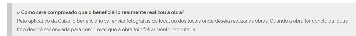 Dúvidas sobre o Reforma Casa Brasil por Reprodução