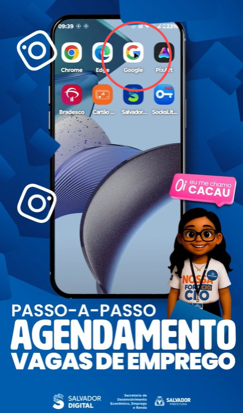 Acesse o site pelo app Salvador Digital ou pelo Google por Reprodução