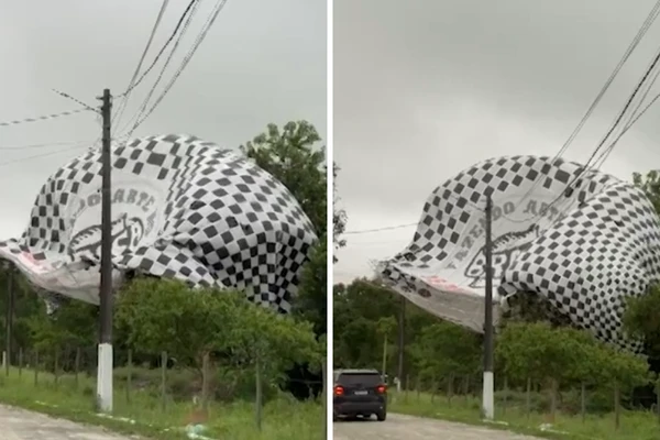 Balão cai em cidade baiana