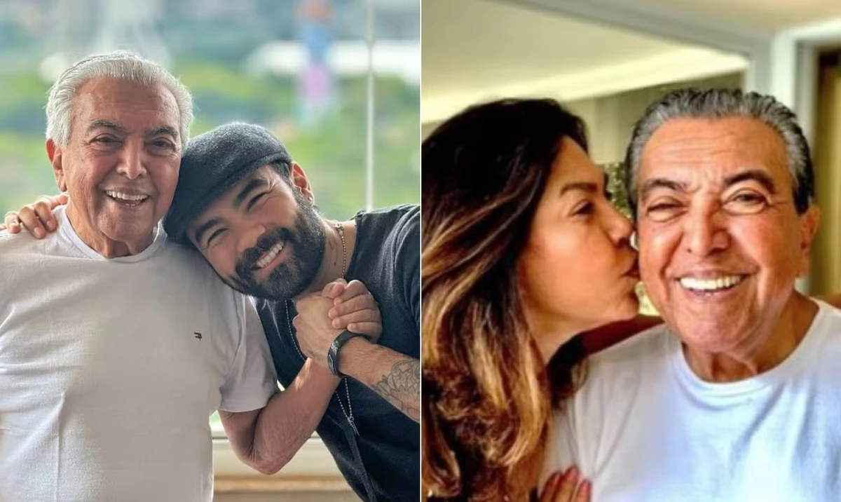 Mauricio de Sousa com Mauro e Magali por Reprodução