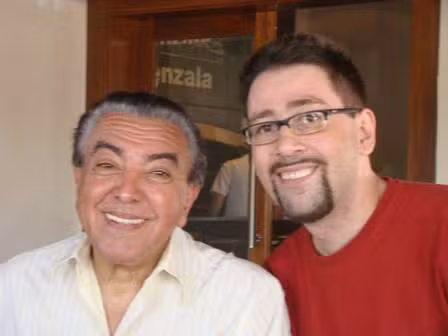 Mauricio de Sousa com o filho Mauricio Spada, que morreu em 2016  por Reprodução