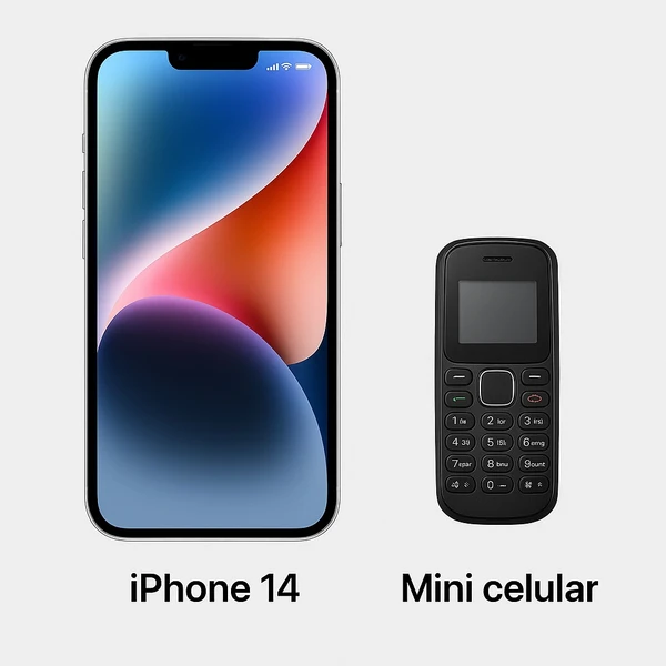 Minis celulares comparados com modelos convencionais  por Reprodução