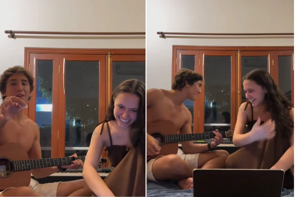 Rafaela Mariano e Antonio Baldini cantaram música interpretada pela avó Elis
