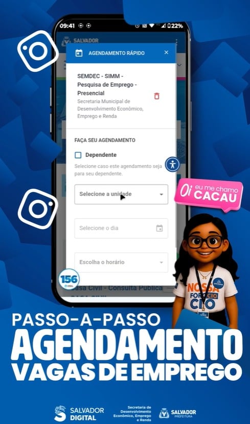 Selecione as informações de local (SIMM Comércio), dia e horário por Reprodução