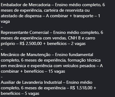Veja vagas disponíveis por Reprodução