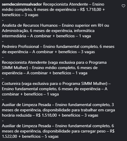 Veja vagas disponíveis por Reprodução