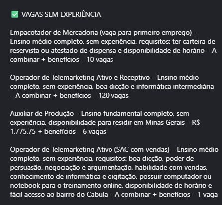 Veja vagas disponíveis por Reprodução