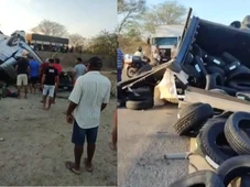 Imagem - Acidente com carreta deixa menino de 2 anos morto e três pessoas feridas em estrada da Bahia