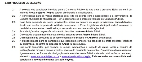 Câmara abre concurso com vagas de 30h semanais e salários de até R$ 8,3 mil por Captura de tela 