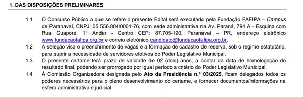 Câmara abre concurso com vagas de 30h semanais e salários de até R$ 8,3 mil por Captura de tela 