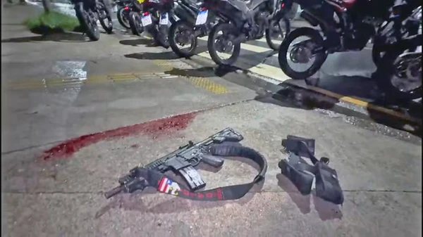 Fuzil apreendido na Operação Contenção  por Reprodução