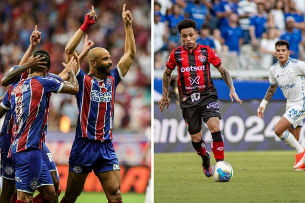 Bahia venceu e Vitória perdeu na última vez que enfrentaram Bragantino e Cruzeiro, respectivamente