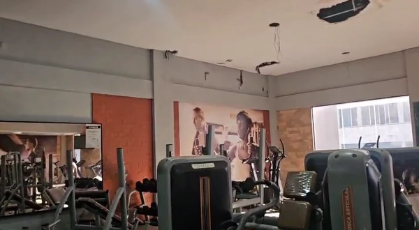 Dono do imóvel denunciam depredação de espaço ocupado por academia por Reprodução