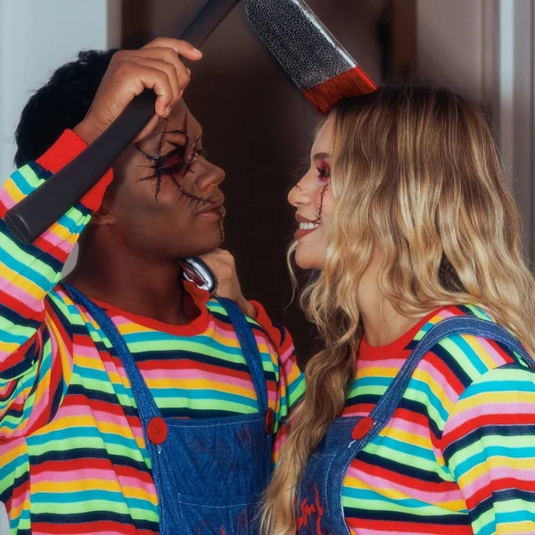 Gabriely Miranda e Endrick fantasiados para o Halloween de Virginia e Vini Jr. por Reprodução/Instagram