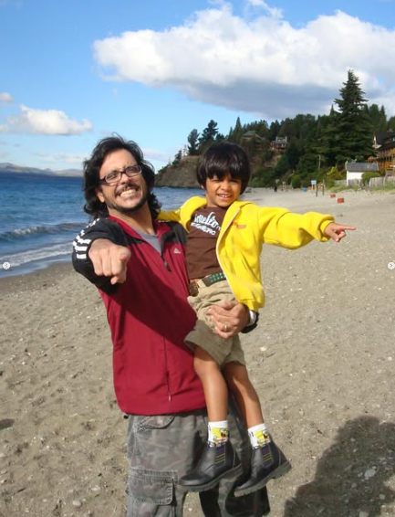 Lúcio Mauro Filho e filho Antonio Bento por Reprodução