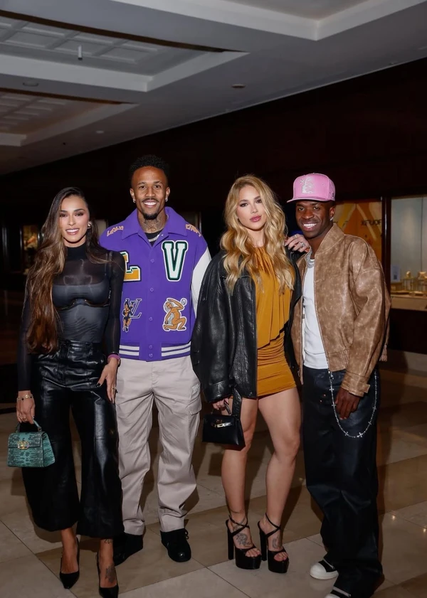 Virginia Fonseca e Vini Jr. em Madrid por Reprodução