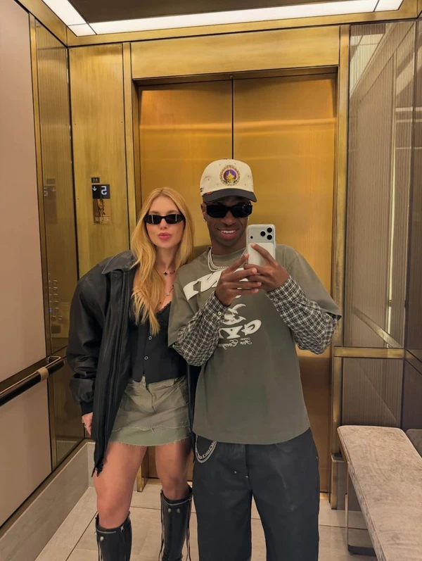 Virginia Fonseca e Vini Jr. em Madrid por Reprodução