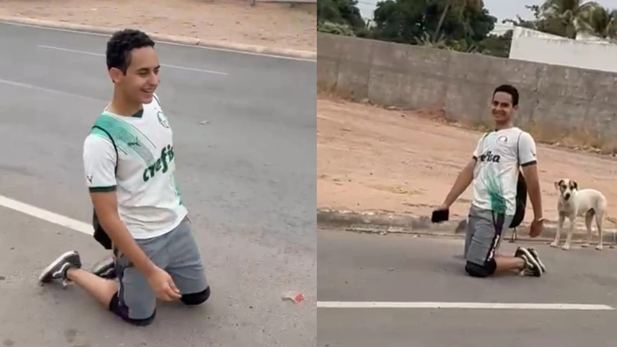 Baiano cumpre promessa e percorre quatro quilômetros ajoelhado