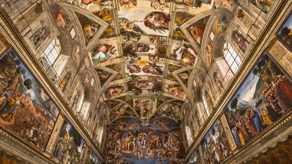 1512 - O teto da Capela Sistina, pintado por Miguel Ângelo, é exibido ao público pela primeira vez por Divulgação