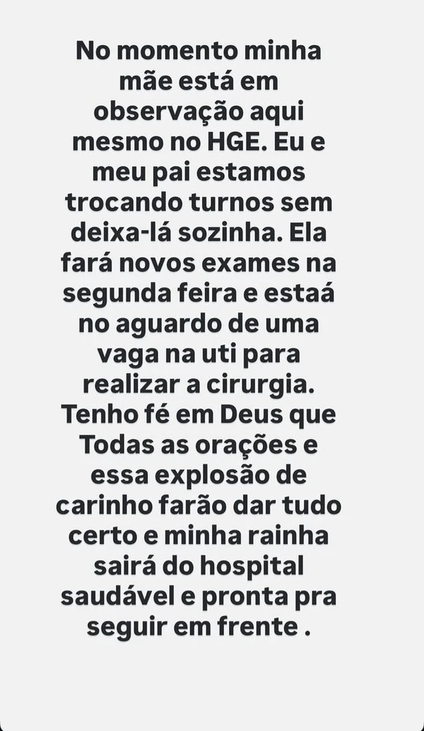 Ator baiano pede doações de sangue para mãe internada com tumor no cérebro por Reprodução 