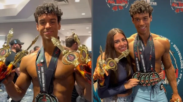 Victor Alexandre vence primeiro campeonato de fisiculturismo como atleta