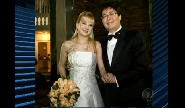 Elize Matsunaga e o empresário Marcos Kitano por Reprodução