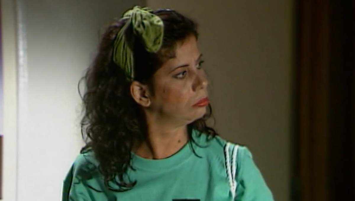 Maria Gladys como Lucimar na versão original de "Vale Tudo", em 1988 por Reprodução