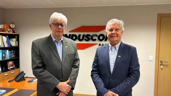 O presidente, Eduardo, à direita, e o vice, Geraldo Menezes, à esquerda.