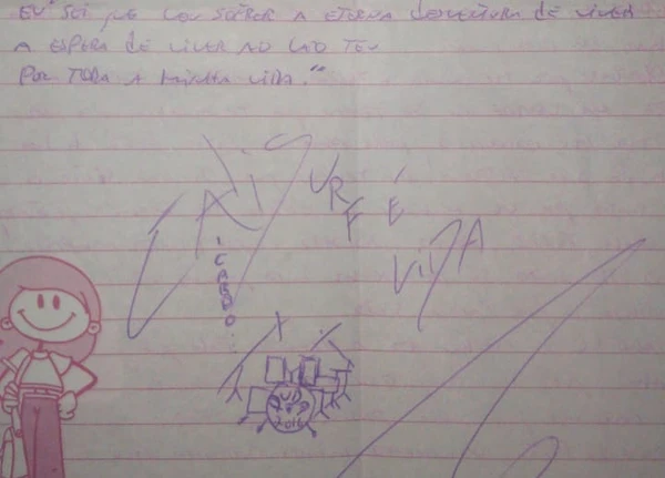 Carta romântica escrita por Cristian Cravinhos para Duda por Reprodução/Instagram @ullissescampbell