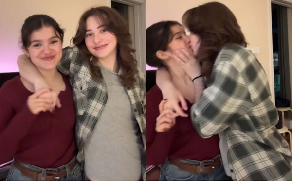 Elisa Annenberg, filha de Sandra Annenberg, surge aos beijos com a namorada em vídeo de Halloween