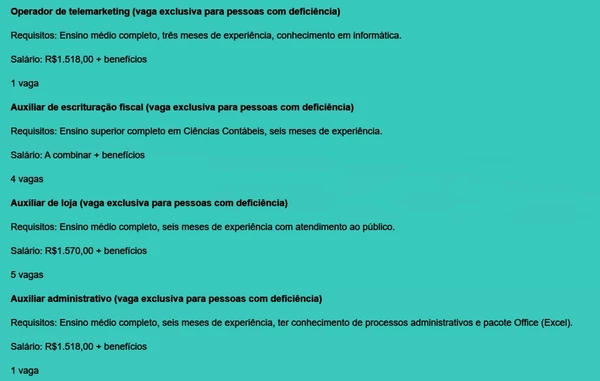 Veja vagas disponíveis por Reprodução