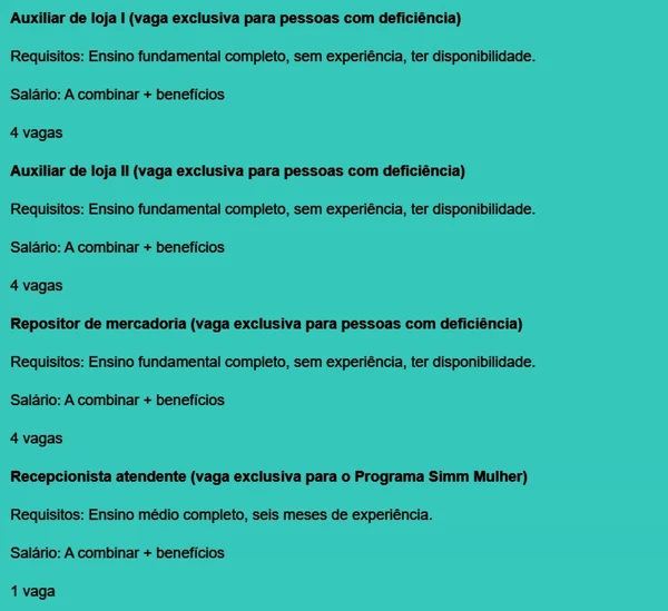 Veja vagas disponíveis por Reprodução