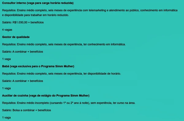 Veja vagas disponíveis por Reprodução