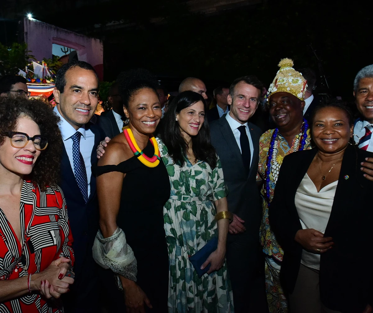 Bruno Reis recebeu o presidente francês Emmanuel Macron em Salvador por Valter Pontes/ Secom PMS
