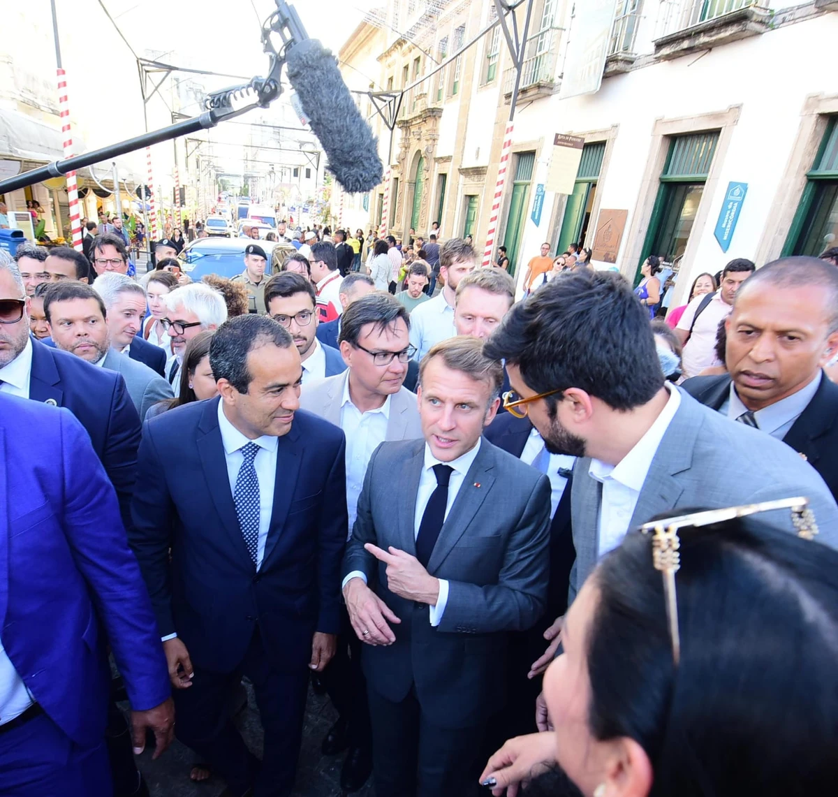 Bruno Reis recebeu o presidente francês Emmanuel Macron em Salvador por Valter Pontes/ Secom PMS