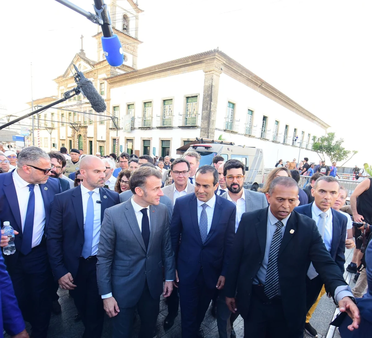 Bruno Reis recebeu o presidente francês Emmanuel Macron em Salvador por Valter Pontes/ Secom PMS