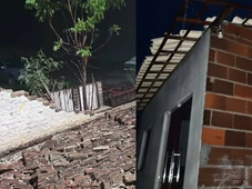 Imagem - Em alerta laranja, cidade baiana registra chuva de granizo e casas destelhadas