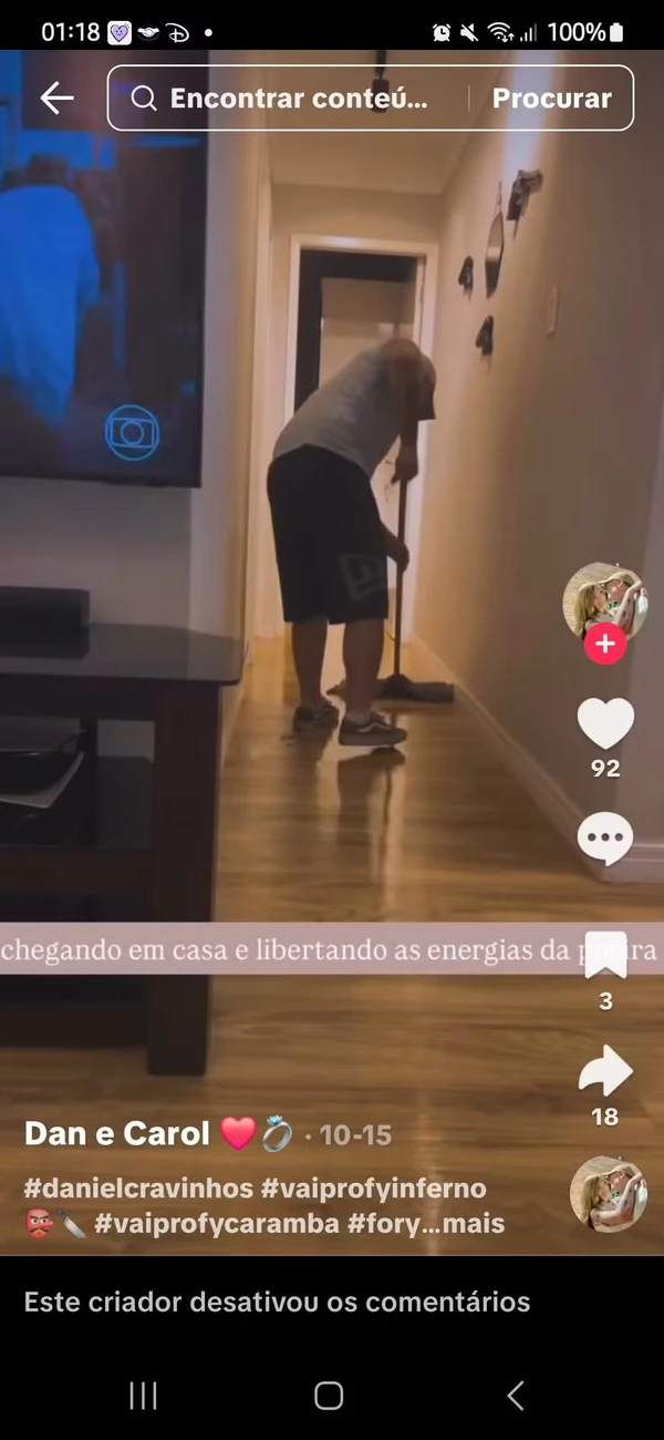 Daniel Cravinhos e a mulher, Carolina Andrade por Reprodução/TikTok