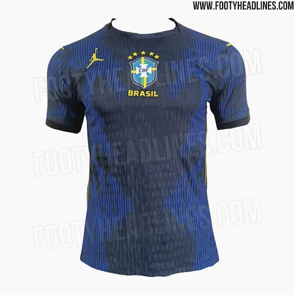 Nova camisa azul da Seleção Brasileira é vazada por site por Reprodução/Footy Headlines