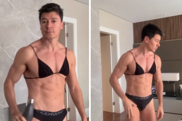 Rodrigo Faro de biquini