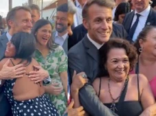 Imagem - Macron viraliza ao ser agarrado por baianas durante visita a Salvador: 'Que delícia'
