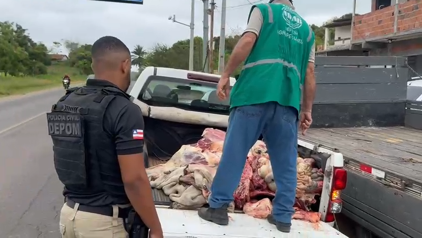 Carne é apreendida na Região Metropolitana de Salvador por Divulgação