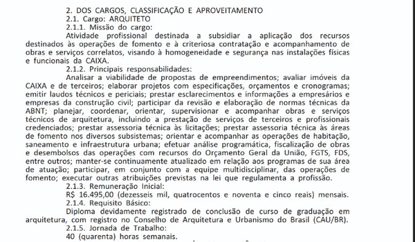 Edital do concurso Caixa 2025  por Captura de tela