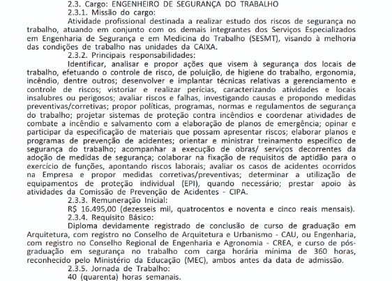 Edital do concurso Caixa 2025  por Captura de tela