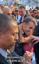 Reprodução por Macron é ovacionado em Salvador