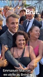 Reprodução por Macron é ovacionado em Salvador